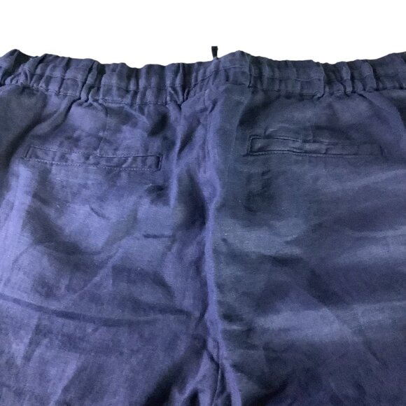 Charter Club Women’s Petite Linen Pants Intrepid Blue Size PL Elastic Waistband - Picture 16 of 16